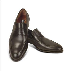EUC Fratelli Rossetti Men's Brown Calf Leather Penny Loafer Shoes